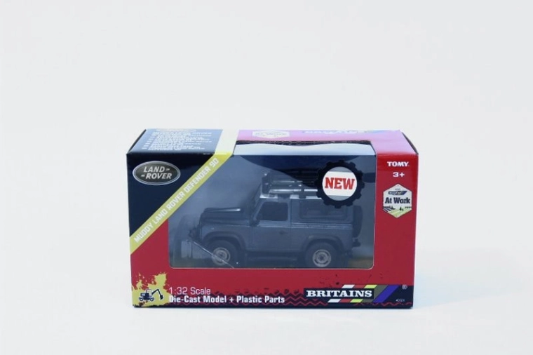 Model offroad-bil TOMY Britains Land Rover Defender 90 i mudder 1:32