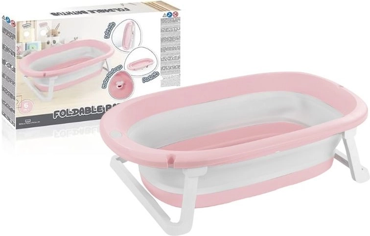 Dolu sammenklappeligt babybadekar 75,5 cm rosa