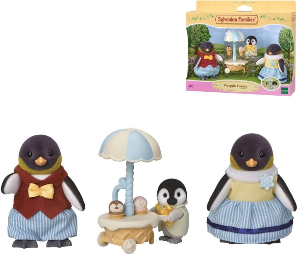 Sylvanian Families pingvinfamilie med isvogn - 3 stk.