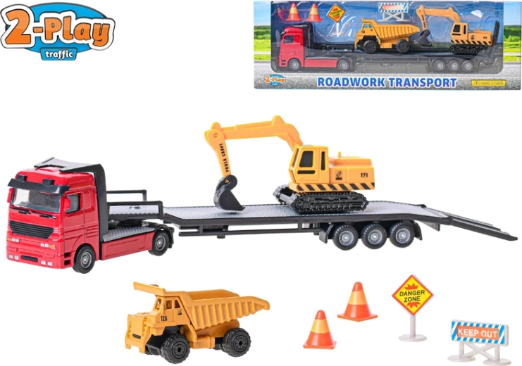 2-Play Traffic byggelæsser 25 cm – metal og plast, frihjul