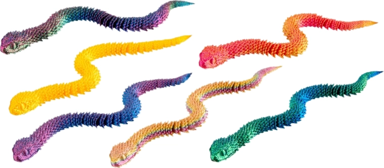 Magisk 3D slange viper 30 cm