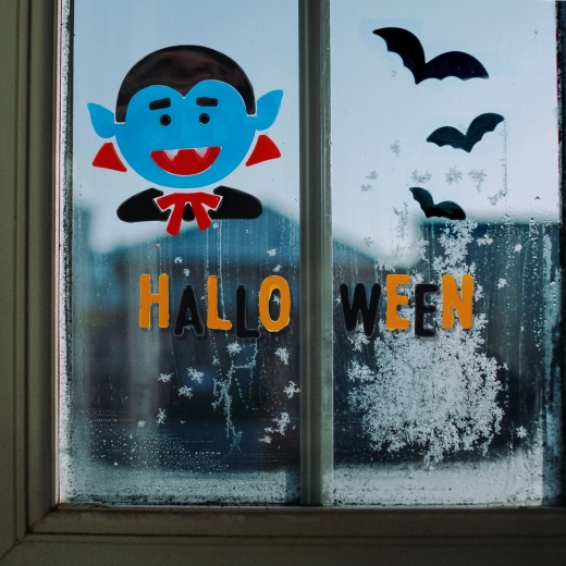 Gelvinduesdekoration Halloween - 1 stk.