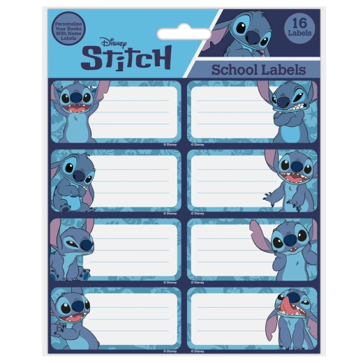 Lilo & Stitch navnesedler til hæfter med Stitch