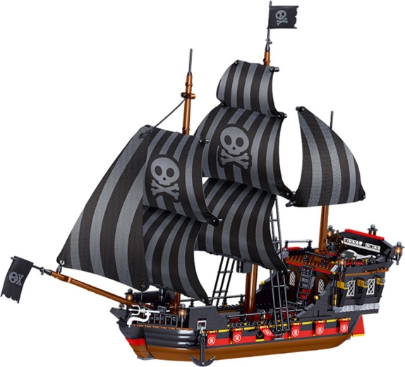 Byggesæt med piratskib, 968 dele