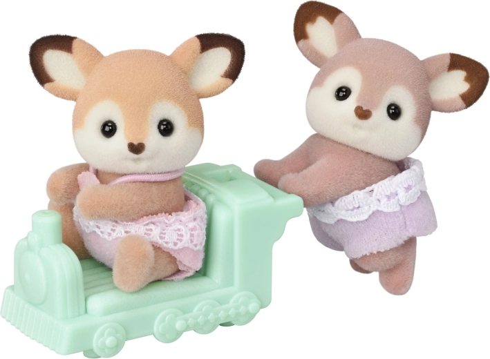 Hjortedyr-tvillinger med tog SYLVANIAN FAMILIES