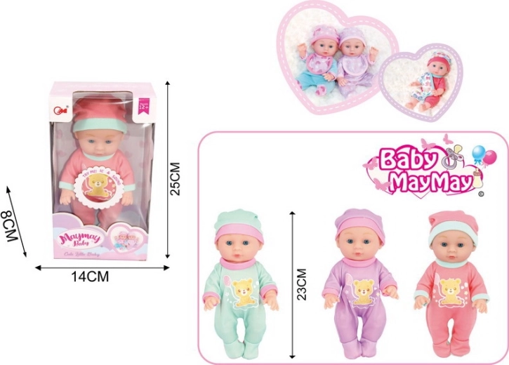 Babydukke med lydeffekter 22 cm