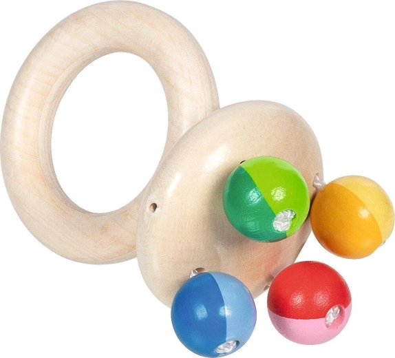 Træhåndrangle Touch ring rattle rainbow - 1 stk.