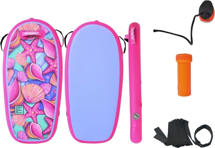 Oppustelig bodyboard FunWater 110 cm – lyserød