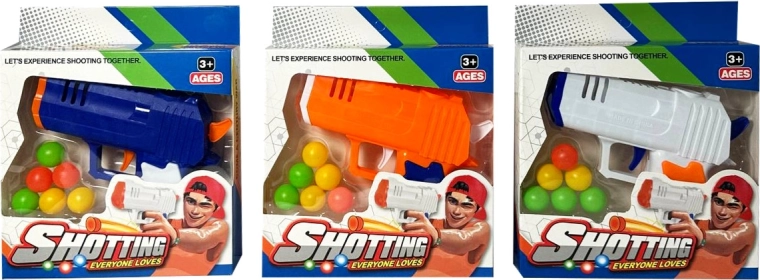 Plastpistol til bolde for børn