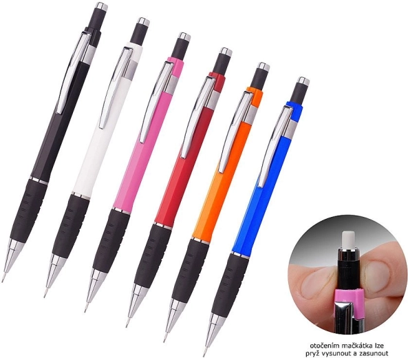Mekanisk blyant ICO P5 0,5 mm med gummigreb
