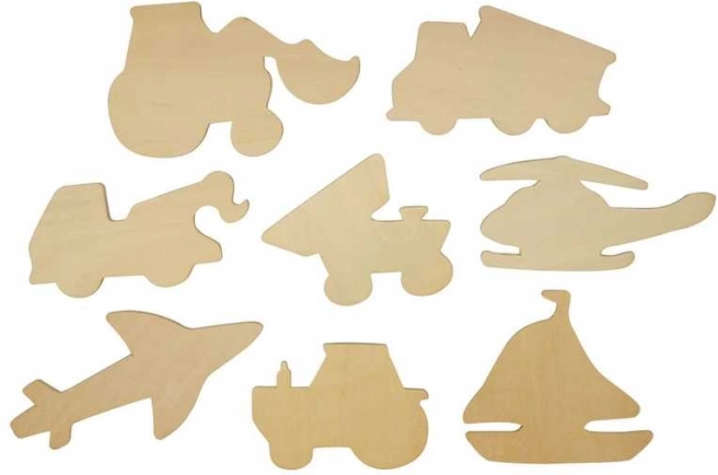 Sporetegninger af transportmidler Bigjigs Legetøj