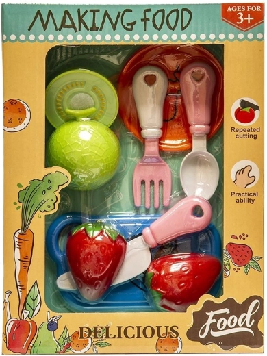 Lille frugtsæt til at skære med tilbehør - 1 stk.