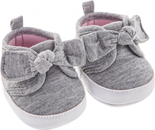 Dukkesko – grå sneakers med sløjfe
