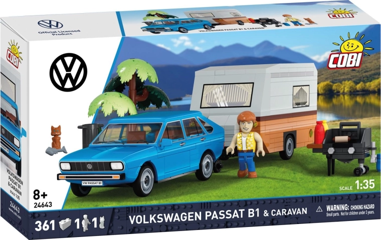Cobi Volkswagen Passat B1 med campingvogn 1:35 (361 dele)