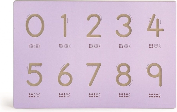 Udskifteligt panel med tal 60 × 40 cm