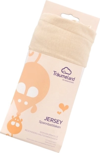 Träumeland jersey-stræklagen 40 × 90 cm beige
