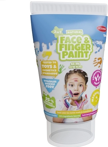 Boti Natural hvid naturlig fingermaling og ansigtsmaling 65 ml