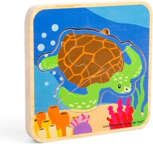 Træpuslespil skildpaddens livscyklus BIGJIGS TOYS