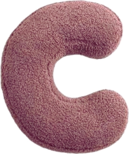 Mealini plysbogstav C i pink – 1 stk.