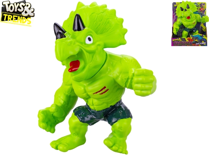 Strækbar triceratops Brainboooom 24 cm antistress-legetøj