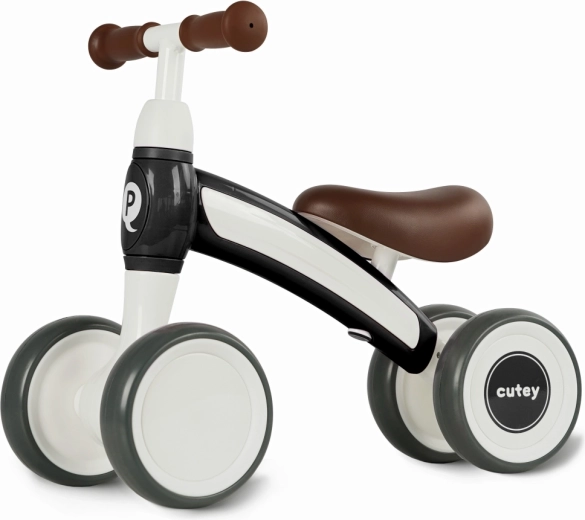 Qplay Cutey Retro løbecykel med fire hjul, sort