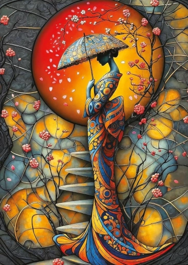 Puslespil Sakura-regn 1000 brikker ART PUZZLE
