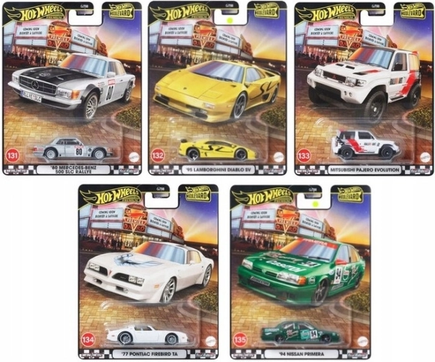 Hot Wheels Premium Boulevard – metal-samlemodeller 1:64 med Real Riders-dæk