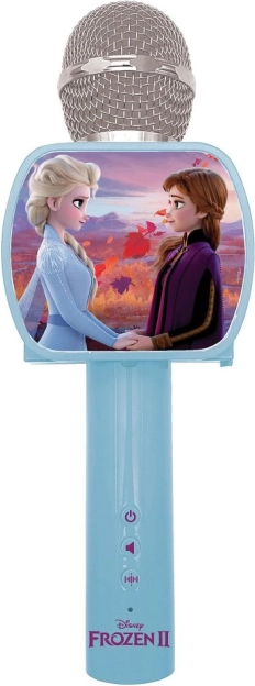 Trådløs Disney Frozen-karaokemikrofon med indbygget højttaler og stemmeforvrænger