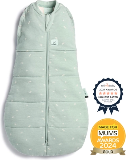 Svøb og sovepose 2-i-1 Cocoon sage 0–3 m (3–6 kg), 2,5 tog ErgoPouch