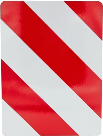 Reflekterende advarselsplade 30 × 40 cm venstre aluminium