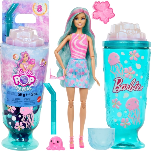 Barbie Pop Reveal undervandsverden – dukke med 8 overraskelser