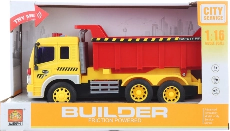 Batteridrevet tipbil med lys og lyde