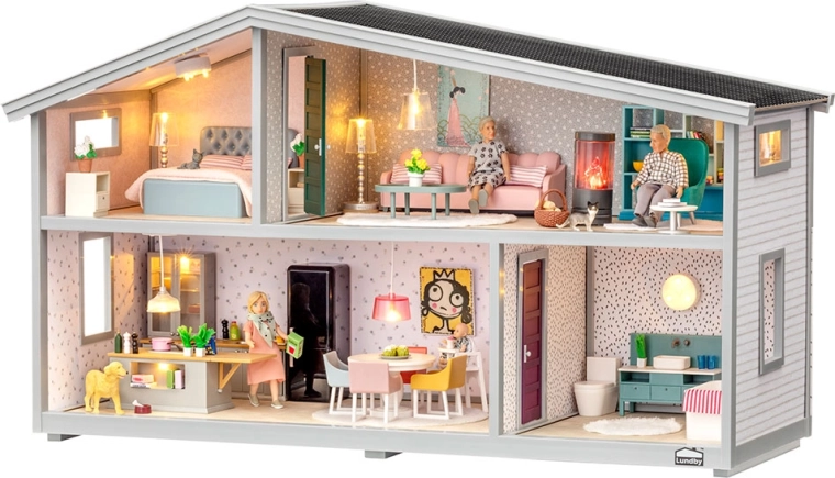 Lundby dukkehus med 4 rum