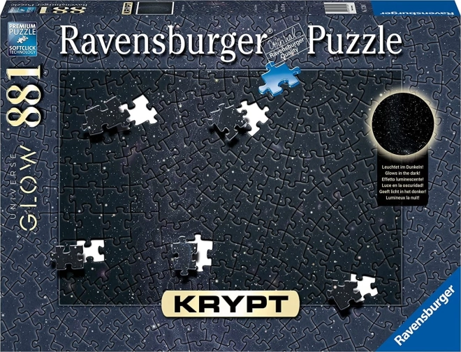 Ravensburger puslespil Krypt Universe Glow 881 brikker
