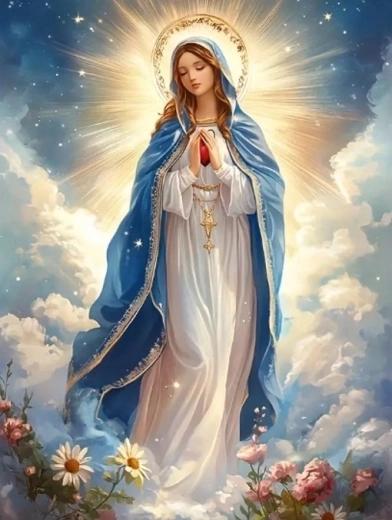 Norimpex diamantmaling Jomfru Maria – Den ubesmittede i himlen 30 × 40 cm