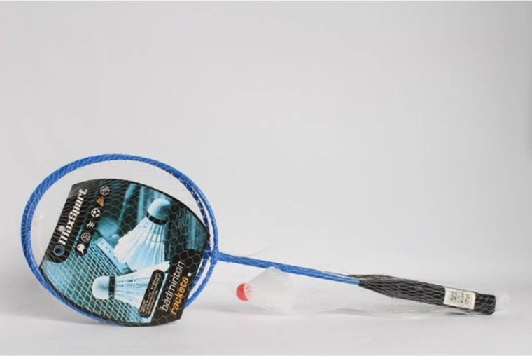 MaxSport badminton-sæt med 2 ketsjere og fjerbold