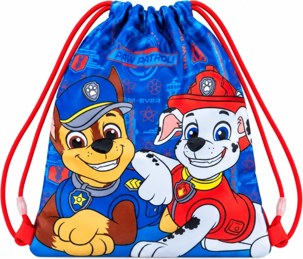 Blå gymnastikpose til børn med Paw Patrol