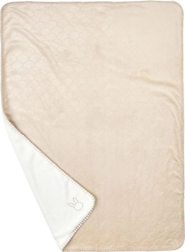 Nattou vendbar babytæppe sand/hvid 75 × 100 cm