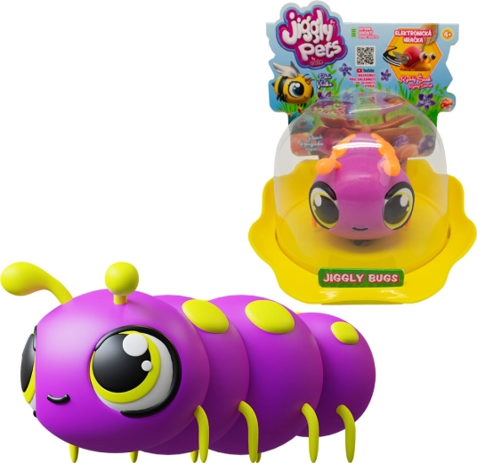 Interaktiv larve JIGGLY BUGS lilla