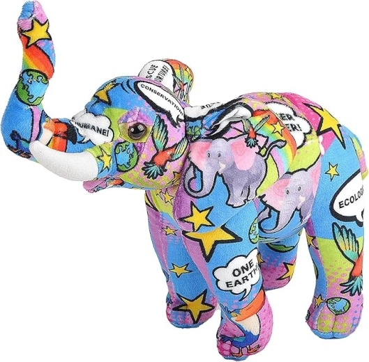 Plys-elefant med budskab for planeten 30 cm