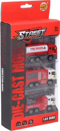 Sæt med 3 brandbiler 8,5 cm