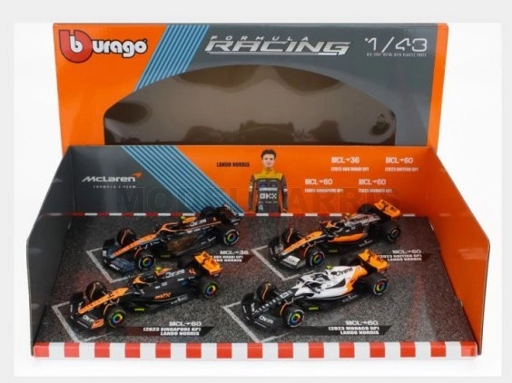 Bburago Formula Racing F1 McLaren Team 1:43 - 4 stk.