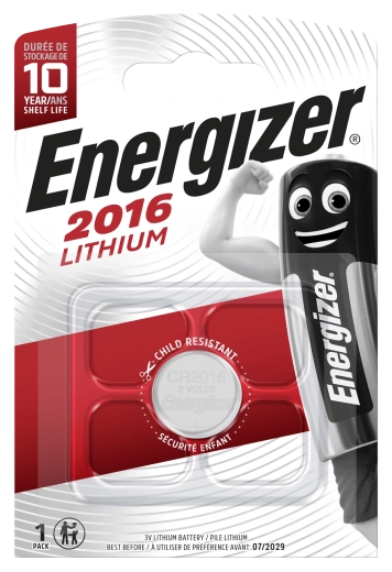 Lithium knapcellebatteri ENERGIZER CR2016 3 V 100 mAh