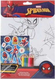 Malebog og klistermærker spiderman – kreativt sæt til børn