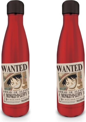 One Piece rustfri flaske Wanted Luffy