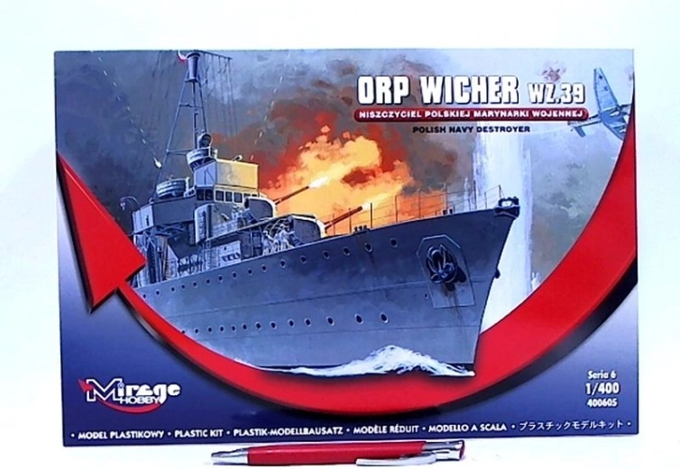 Mirage plastikmodel torpedobåden ORP Wicher w.z.39 1:400