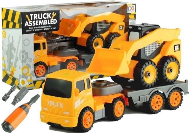 To byggeköretøjer med skrueredskaber