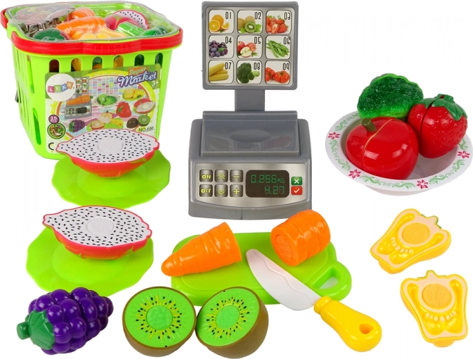 Kurv til skæring af grøntsager Butiksvægt