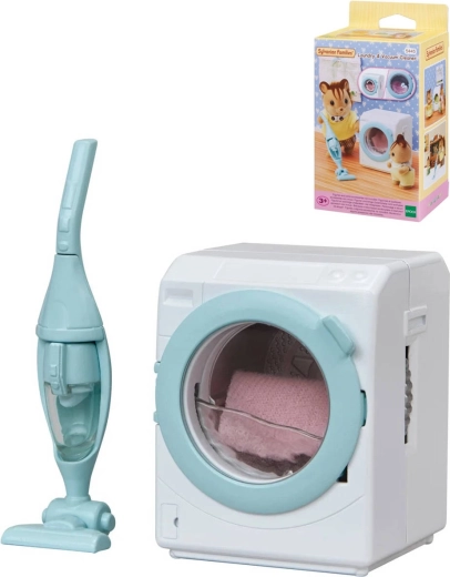 Sylvanian Families automatisk vaskemaskine og støvsuger med tilbehør