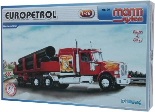 Byggesæt Monti System Europetrol Western Star 1:48